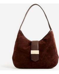 J.Crew Berkeley Woven Bucket Bag In Metallic Leather in Brown | Lyst