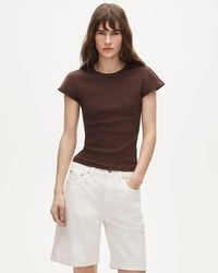 J.Crew - Perfect Rib Dolman-Sleeve T-Shirt - Lyst