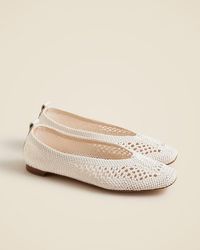 J.Crew - Square-Toe Crochet Ballet Flats - Lyst