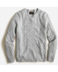 J.Crew Cashmere Cable-knit Sweater - Gray