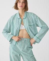 J.Crew - Long-Sleeve Cropped Pajama Pant Set - Lyst