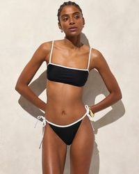 J.Crew - Contrast-Trim String Bikini Bottom - Lyst
