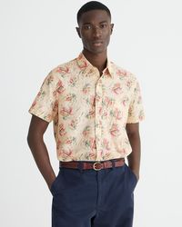 J.Crew - Tall Short-Sleeve Cotton-Linen Blend Shirt - Lyst