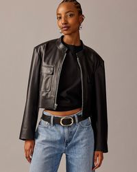 J.Crew - Collection Jodie Leather Lady Jacket - Lyst