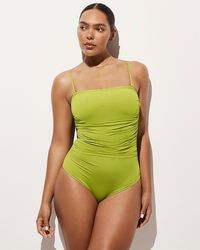 J.Crew - Gemma Ruched Bandeau One-Piece - Lyst