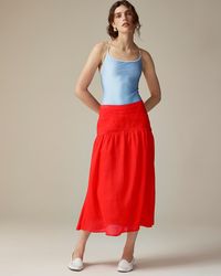 J.Crew - Maryam Nassir Zadeh X Drop-Waist Midi Skirt - Lyst