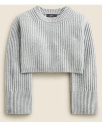 J.Crew - Spring Street Cropped Ribbed Cashmere Crewneck Sweater - Lyst