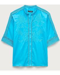 J.Crew - Embroidered Lace-Trim Button-Up Shirt - Lyst