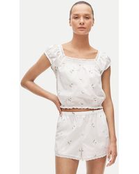 J.Crew - Floral Embroidered Pajama Short Set - Lyst