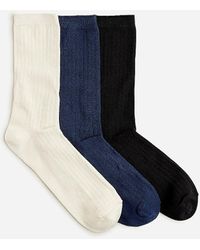 J.Crew - Ribbed Trouser Socks Three-Pack - Lyst