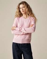J.Crew - Cashmere High V-Neck Sweater - Lyst