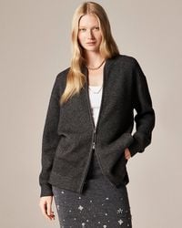 J.Crew - Full-Zip Flight Sweater-Jacket - Lyst