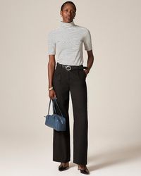 J.Crew - Stretch Cotton-Blend Elbow-Sleeve Mockneck T-Shirt - Lyst