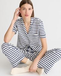 J.Crew - Short-Sleeve Pajama Pant Set - Lyst