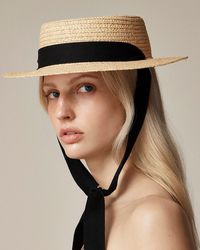 J.Crew - Short-Brim Boater Hat With Ribbon - Lyst