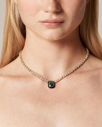J.Crew - Cupchain Gemstone Pendant Necklace - Lyst