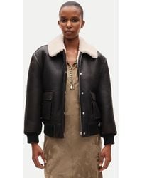J.Crew - Collection Real Shearling Leather Jacket - Lyst