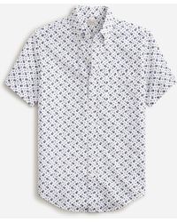 J.Crew - Tall Short-Sleeve Secret Wash Cotton Poplin Shirt - Lyst
