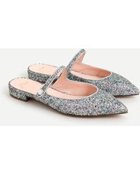 j crew glitter mary jane flats