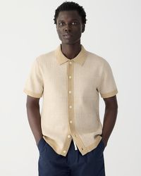 J.Crew - Short-Sleeve Heritage Cotton Sweater-Polo - Lyst