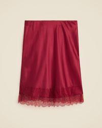 J.Crew - Tall Gwen Lace-Trim Slip Skirt - Lyst