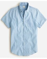 J.Crew - Short-Sleeve Organic Chambray Shirt - Lyst