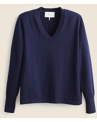 J.Crew - State Of Cotton Nyc Ellie V-Neck Sweater - Lyst