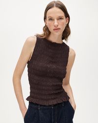 J.Crew - Smocked Shell Tank Top - Lyst