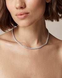 J.Crew - Round Cubic Zirconia Bezel-Set Tennis Necklace - Lyst