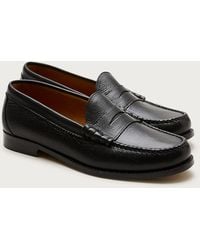 J.Crew - Camden Tumbled Leather Loafers With Leather Soles - Lyst
