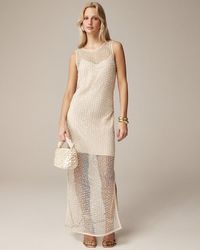 J.Crew - Collection Sheer Slip Dress With Pearls - Lyst