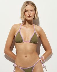 J.Crew - Perfect Crochet-Trim String Bikini Top - Lyst