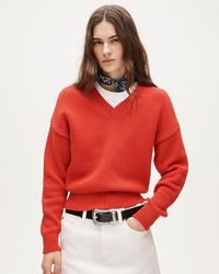 J.Crew - Cotton V-Neck Pullover Sweater - Lyst