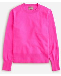 J.Crew Oversized Crewneck Sweater in Pink | Lyst