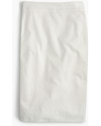 J.Crew No. 2 Pencil® Skirt In Bi-stretch Cotton - White