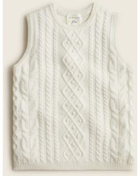 DEMYLEE Limited-edition New York Tm X J.crew Cable-knit Sweater-vest - White