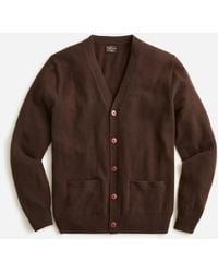 J.Crew Cashmere V-neck Cardigan Sweater - Brown