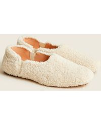 J.Crew - Sherpa Flats With Elastic - Lyst