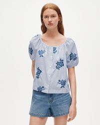 J.Crew - Puff-Sleeve Button-Up Top - Lyst