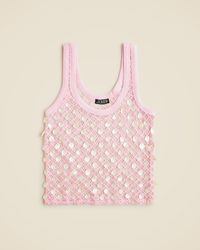 J.Crew - Crochet Shell-Embroidered Tank Top - Lyst