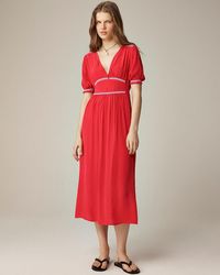 J.Crew - Tall Smocked-Trim Maxi Dress - Lyst