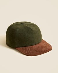 J.Crew - Cotton Trucker Cap With Leather Brim - Lyst