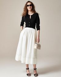 J.Crew - Contrast-Stitch Midi Skirt - Lyst