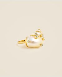 J.Crew - Seashell Ring With Crystals - Lyst
