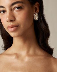 J.Crew - Oversized Faux- And Crystal Stud Earrings - Lyst