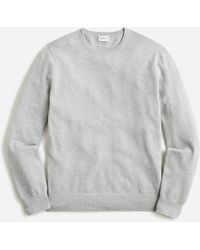 J.Crew Cotton Piqué-stitch Crewneck Sweater - Gray