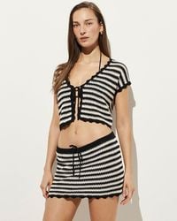 J.Crew - Scallop-Trim Tie-Front Crochet Top - Lyst