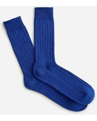 J.Crew - Ribbed Cotton-Blend Socks - Lyst