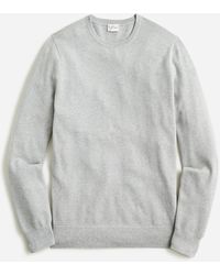 J.Crew Cotton Piqué-stitch Crewneck Sweater - Gray