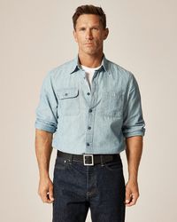 J.Crew - Wallace & Barnes Japanese Selvedge Chambray Workshirt - Lyst